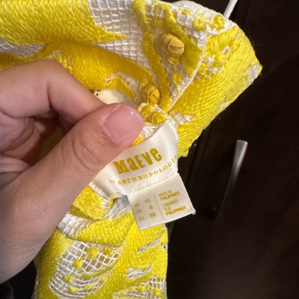 Maeve Vibrant Yellow Patterned Skirt